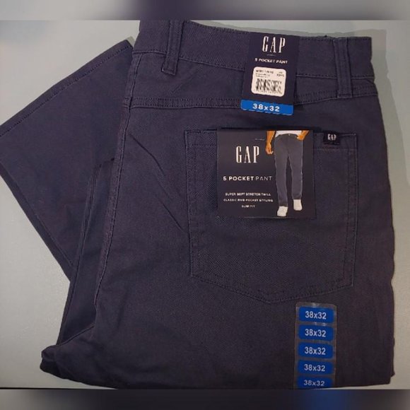 GAP Pants Nwt Gap Mens 5 Pocket Stretch Twill Slim Fit Pants 38 X